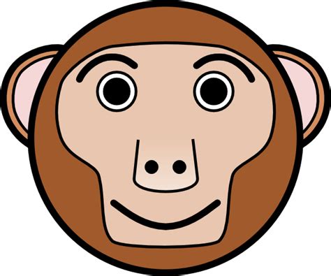 Monkey Rounded Face Clip Art At Vector Clip