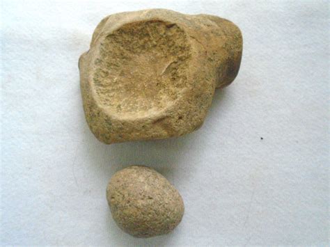 Handheld Mortar And Pestle From A Personal Creek Find Both Found