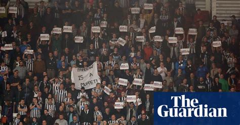 Newcastle Fans Protests Against Alan Pardew At Stoke City In Pictures Football The Guardian