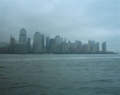 New York Ny Cloudy Lower Manhattan Photo Picture Image New York