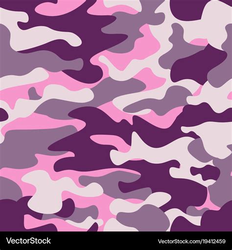 Military Camouflage Seamless Pattern Purple Vector Image