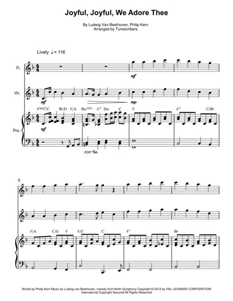 Joyful Joyful We Adore Thee Flute Digital Sheet Music Sheet Music Plus