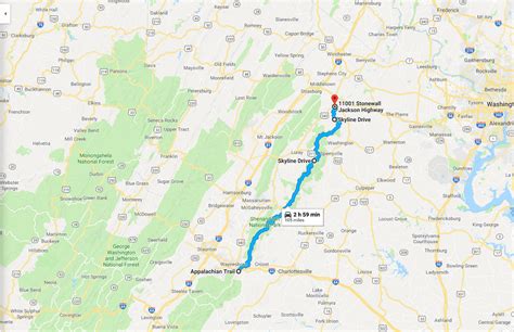 Appalachian Trail Shenandoah Valley Map