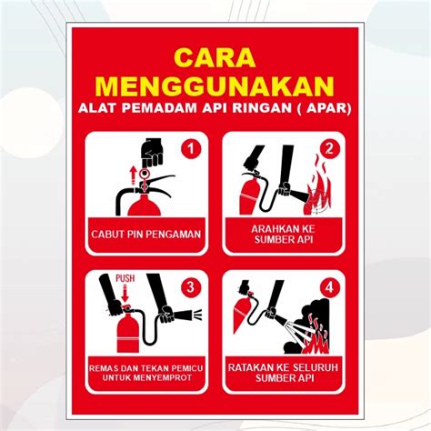 Jual Stiker Cara Pemakaian Alat Pemadam Api Ringan APAR Shopee Indonesia