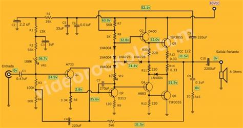 5 channel, front & rearpanels (1 page). diagrama-amp-st | Video Rockola