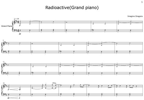Radioactivegrand Piano Sheet Music For Piano