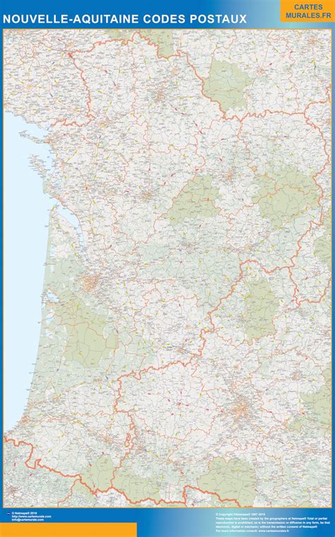 Vous pouvez facilement zoomer en avant et en arrière. Carte Region Nouvelle Aquitaine | Cartes Murales France