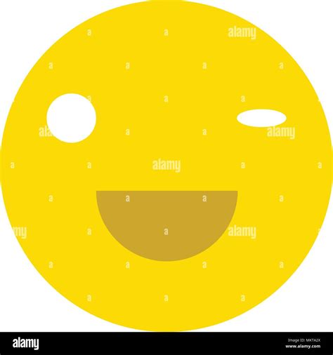 Happy Smiley Face Emoticon Icon Isolated On White Background Stock