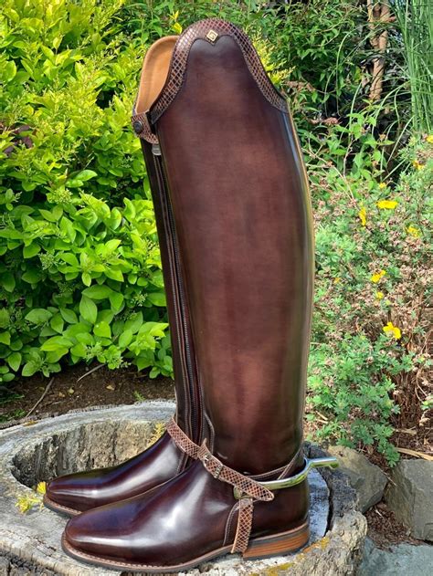 Custom Deniro Raffaello Dressage Boot Brown Brushed Pitone In 2022