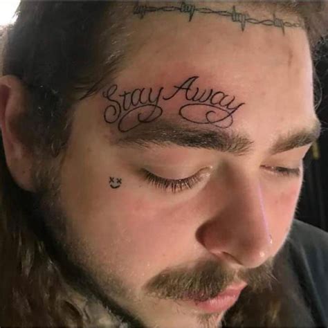 Post Malone Face Tattoo Stencil