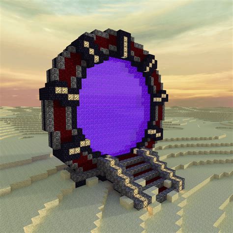 i built a stargate themed nether portal r minecraft