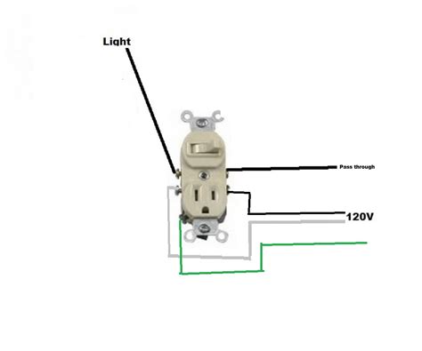 Choose which configuration you want to follow by looking at the diagrams. Replacing common on/off switch with one that has an outlet. the old switch only had three black ...