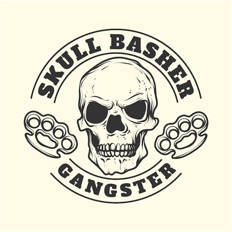 Vintage Gangster Maffia Logo Gratis Vector