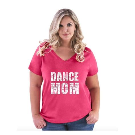 Moms Favorite Womens And Womens Plus Size Dance Mom Curvy V Neck T