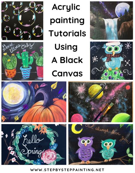 As a beginner, this can be disconcerting. Black Canvas Painting Tutorials For Beginners - Step By Step Painting | Black canvas paintings ...