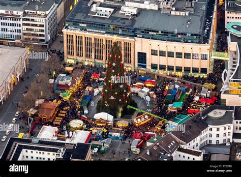 Christmas Market On The Hansaplatz In Dortmund With The Large