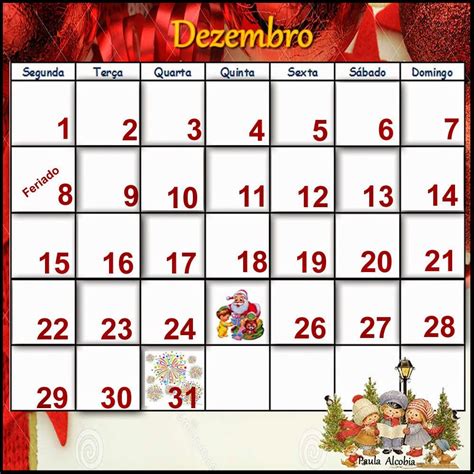 Kikinho Art Calendário Do Mês De Dezembro Dezembro Calendário Mes De Dezembro