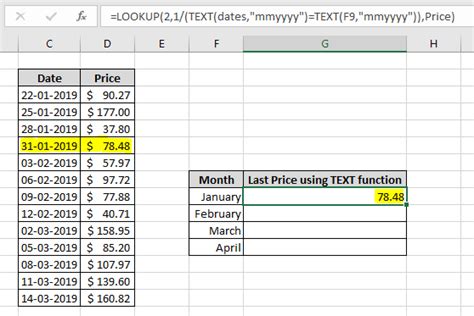 How To Get Last Entry By Month In Excel