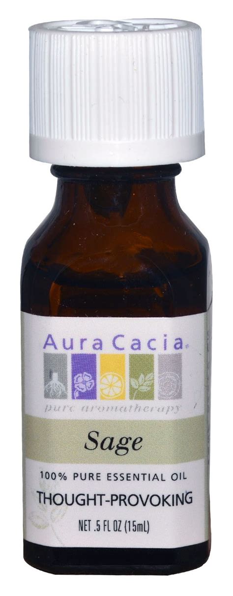 Milliliters and fluid ounces are both units used to measure volume. Aura Cacia, 100% Pure Essential Oil, Sage - 0.5 fl oz (15 ml)
