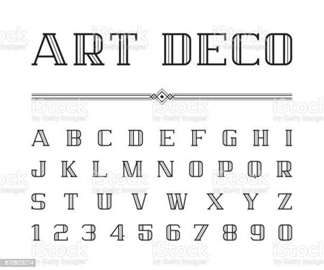 Vector Of Art Deco Font And Alphabet Line Letters Set The Great Gatsby