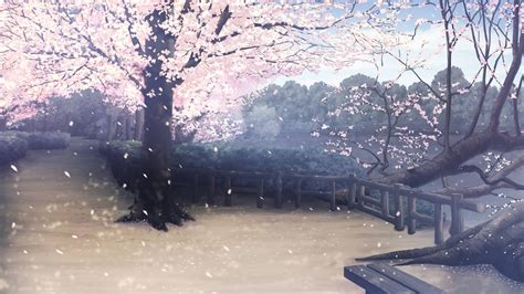Anime Landscape: Cherry blossom park