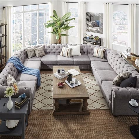 15 Ideas Of Blue U Shaped Sectionals