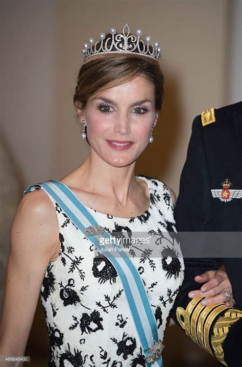 Queen Letizia Of Spain Attends A Gala Dinner At Christiansborg Palace