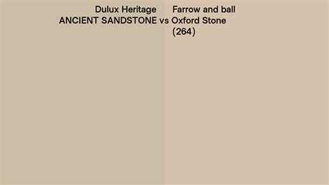 Dulux Heritage ANCIENT SANDSTONE Vs Farrow And Ball Oxford Stone 264