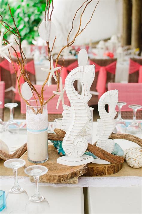 If you're looking for something less traditional, be sure to look into some of our outdoor locations. Beach Theme Wedding Centerpieces | Destination Wedding Details