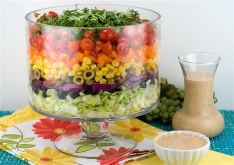 Layer Salad With Creamy Salsa Dressing Recipe With