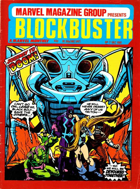 Starlogged Geek Media Again 1981 Blockbuster Issue 7 Marvel Uk