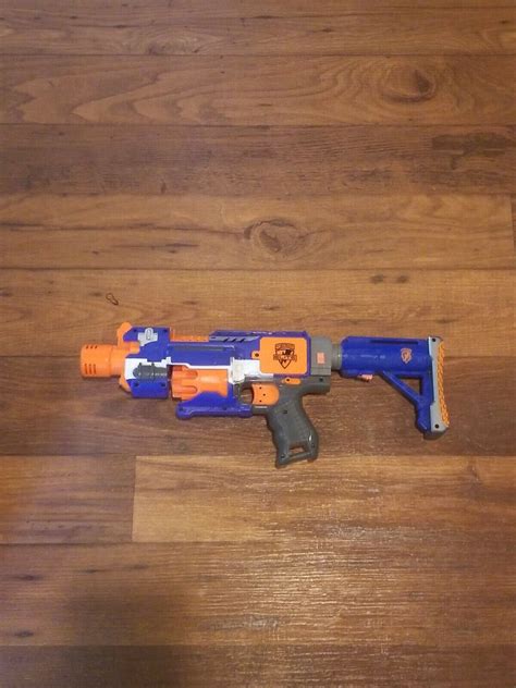 Nerf N Strike Elite Stockade Motorized Blaster W Stock And Darts No