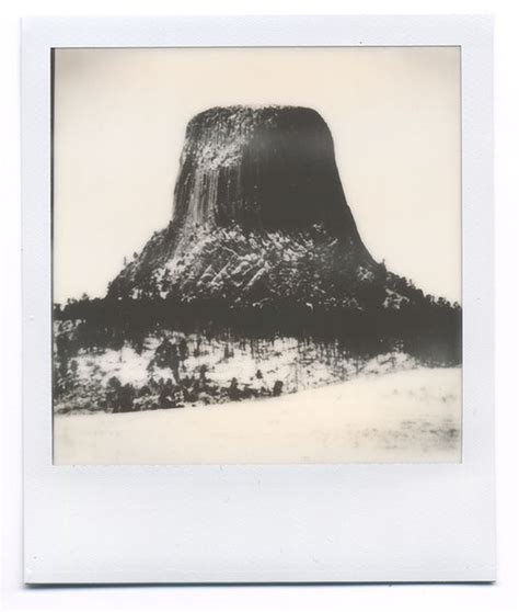 Devil S Tower Original Polaroid Landscape Photograph Matted To 11 X 1 Keith Dotson Photography