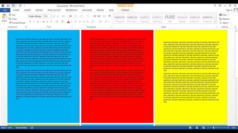 Add Different Colours To Each Page Ms Word Youtube