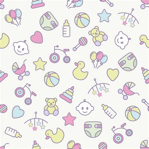 Baby Toys Seamless Pattern Can Be Used For Textiles Paper And Other