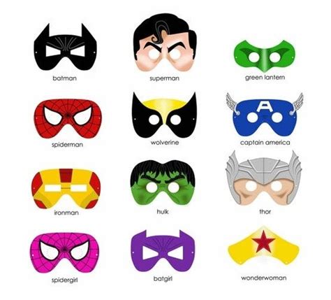 Superhero Masks Superhero Masks Superhero Party Superhero