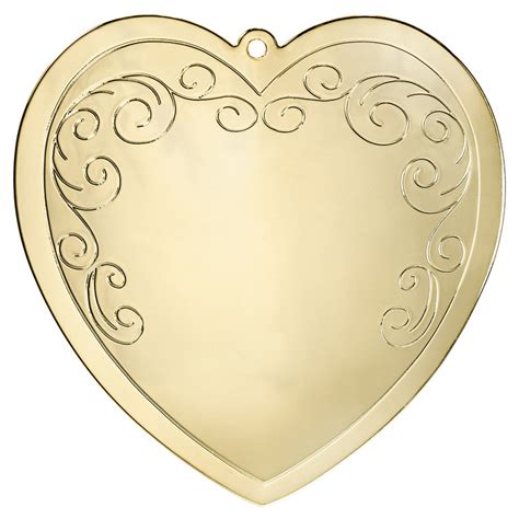 Gold Heart Ornament Key Centre Engravables Guelph Ontario
