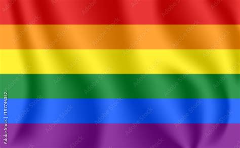 Gay Flag Waving Flag Of Homosexuality LGBT Rainbow Flag Gays Lesbians Bisexuals And