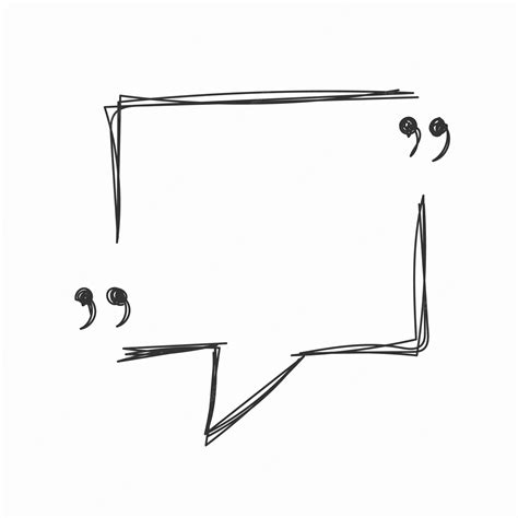 Premium Vector Hand Drawn Doodle Speech Bubbles Sketch Frames Quote Commas Message Quotation