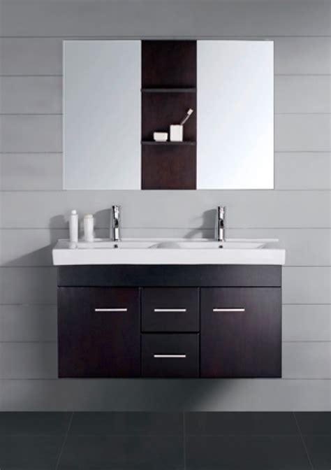 The vanities on this specific page all have ample room for storage of personal bath and beauty products as well as towels and wash cloths. 47 Inch Modern Double Sink Bathroom Vanity Espresso with ...