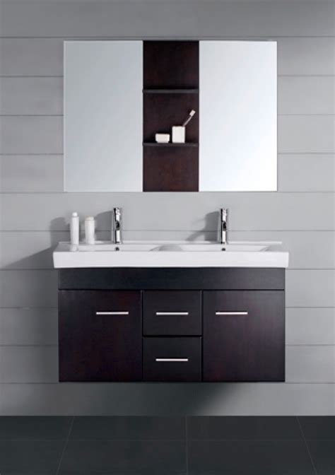 Double sink bathroom vanities : 47 Inch Modern Double Sink Bathroom Vanity Espresso with ...