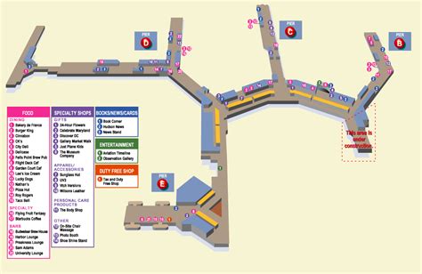 Terminals Layout Of Baltimore International Airport Airport Layouts Of