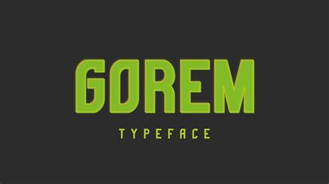 Gorem Free Font · Pinspiry Graphic Design Fonts Free Font Logo Fonts