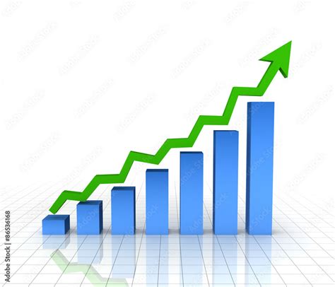 Rising Business Graph Ilustración De Stock Adobe Stock