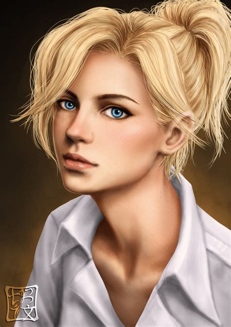 Digital Portrait Digital Art Girl Portrait Art Digital Artist Blonde Hair Blue Eyes Female