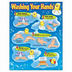 Clever Illustrations Focus On The Five Step Hand Washing Procedure To