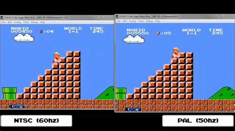 Super Mario Bros. Synched NTSC vs PAL - YouTube