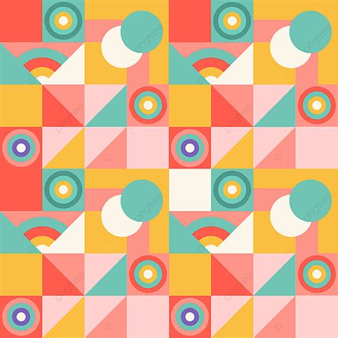 Abstract Geometric Colorful Pattern With Different Shape Vector