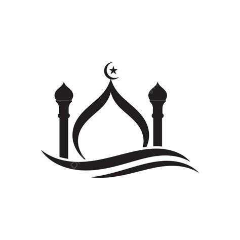 Gambar Templat Ikon Vektor Logo Masjid Islam Tradisional Keagamaan