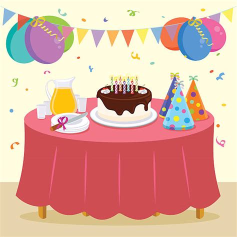 Birthday Table Illustrations Royalty Free Vector Graphics And Clip Art